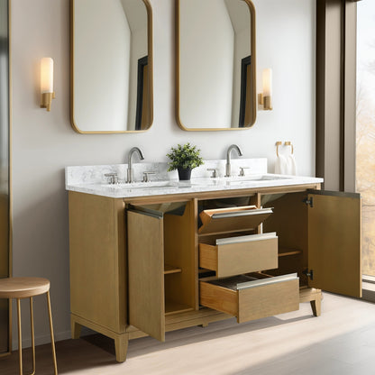 Mobile bagno Vanity Art con lavabo in ceramica e piano in marmo ingegnerizzato