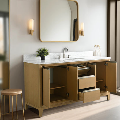 Mobile bagno Vanity Art con lavabo in ceramica e piano in marmo ingegnerizzato