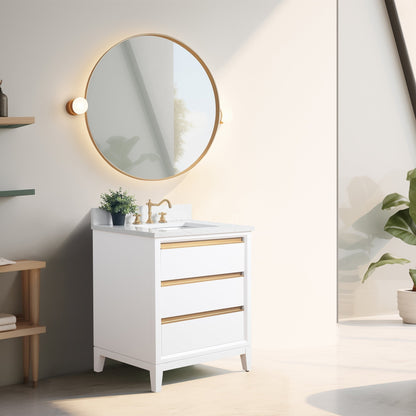 Mobile bagno Vanity Art con lavabo in ceramica e piano in marmo ingegnerizzato