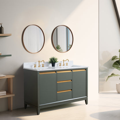 Mobile bagno Vanity Art con lavabo in ceramica e piano in marmo ingegnerizzato
