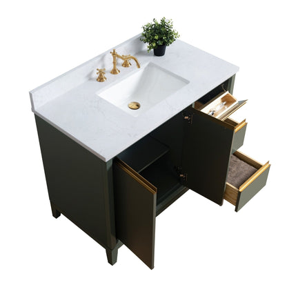 Mobile bagno Vanity Art con lavabo in ceramica e piano in marmo ingegnerizzato