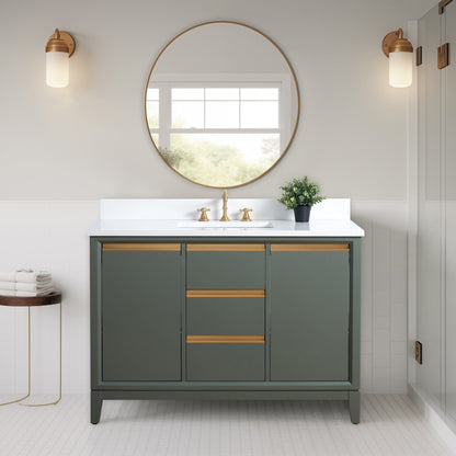Mobile bagno Vanity Art con lavabo in ceramica e piano in marmo ingegnerizzato