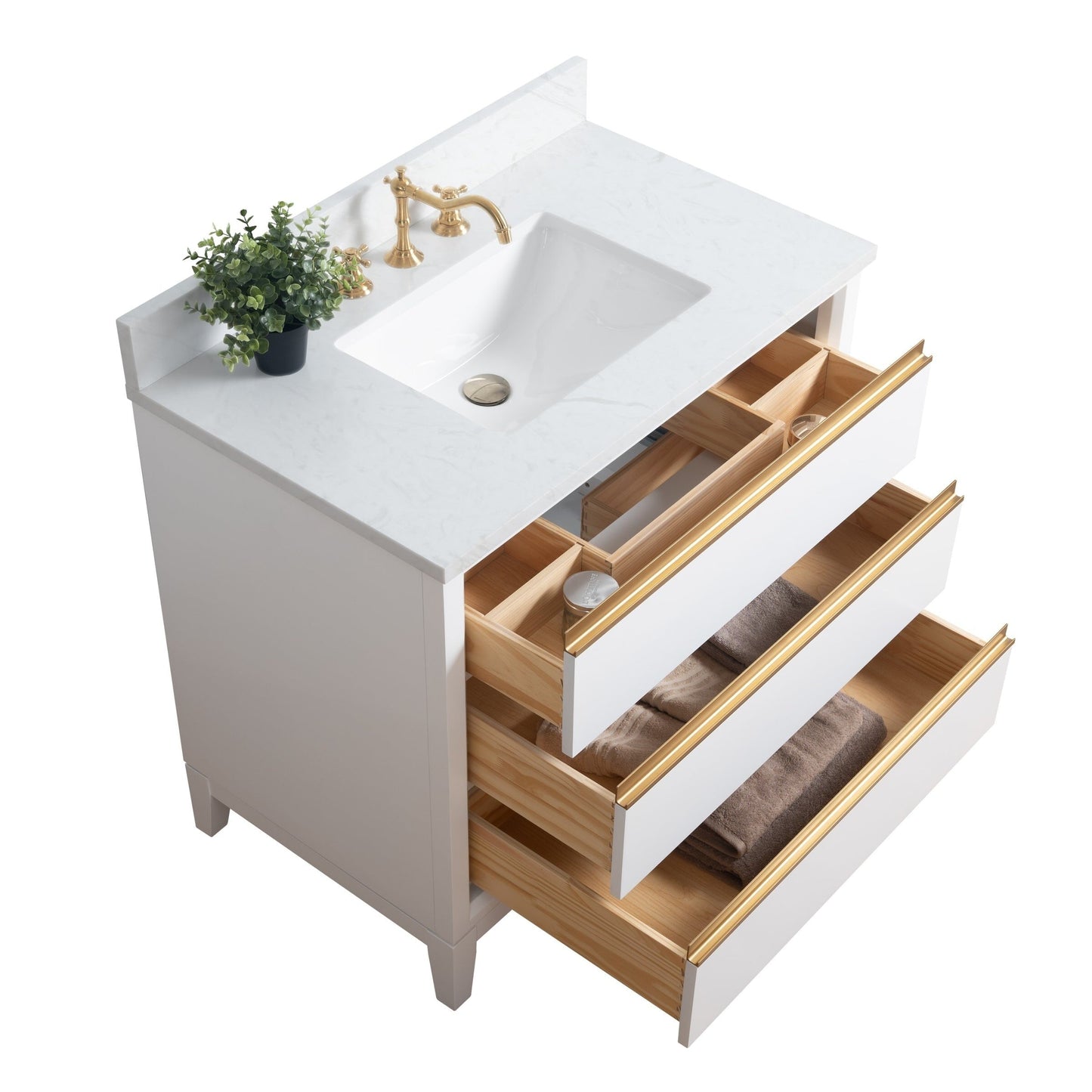 Mobile bagno Vanity Art con lavabo in ceramica e piano in marmo ingegnerizzato