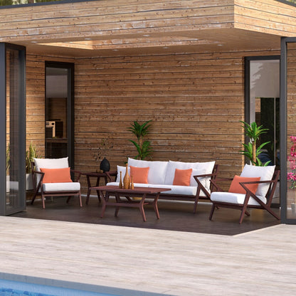 Set di 5 posti a sedere per esterni Vaughn Sunbrella