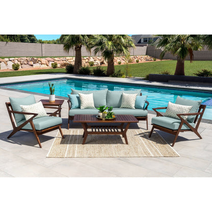 Set di 5 posti a sedere per esterni Vaughn Sunbrella