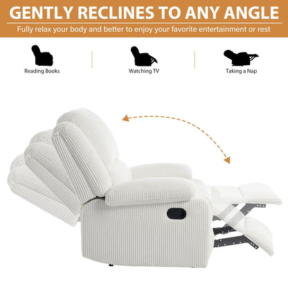 Poltrona reclinabile manuale con schienale a spinta imbottita in pelle vegana