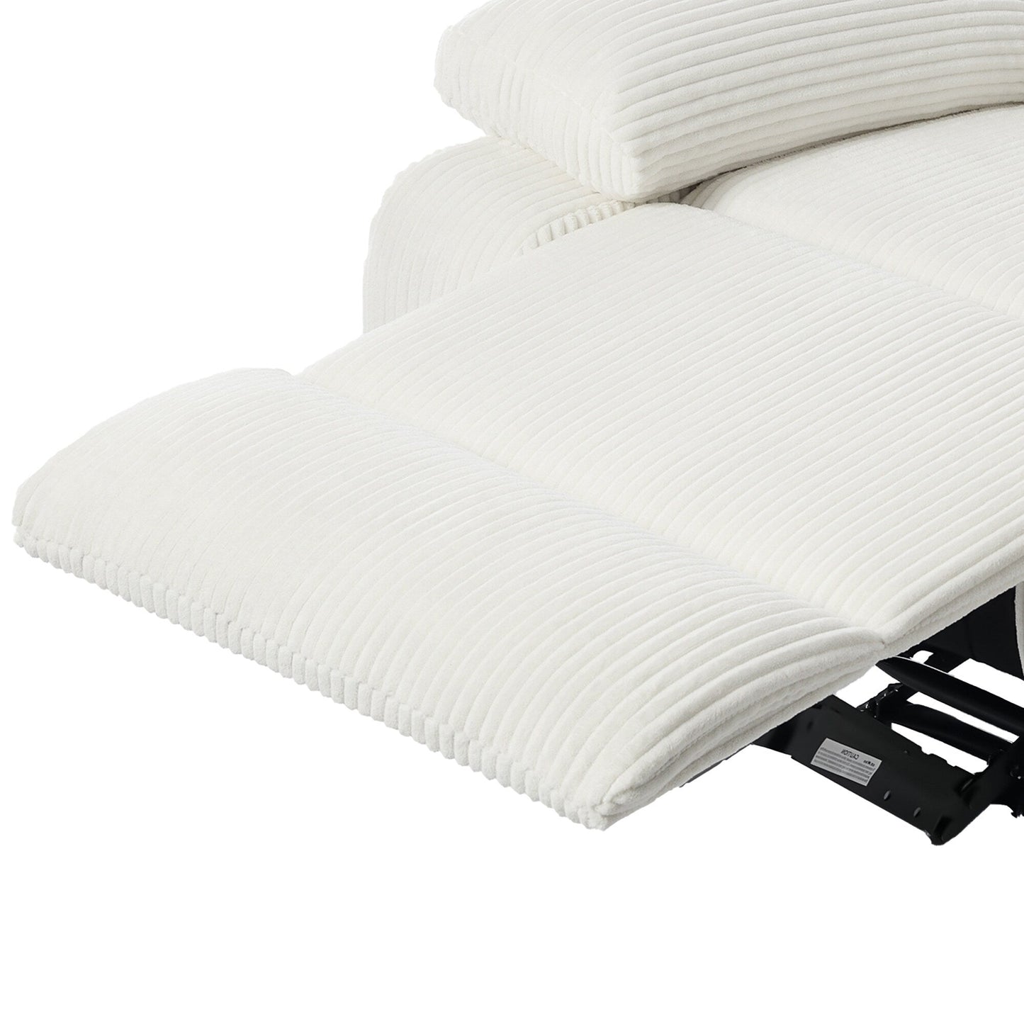 Poltrona reclinabile manuale con schienale a spinta imbottita in pelle vegana