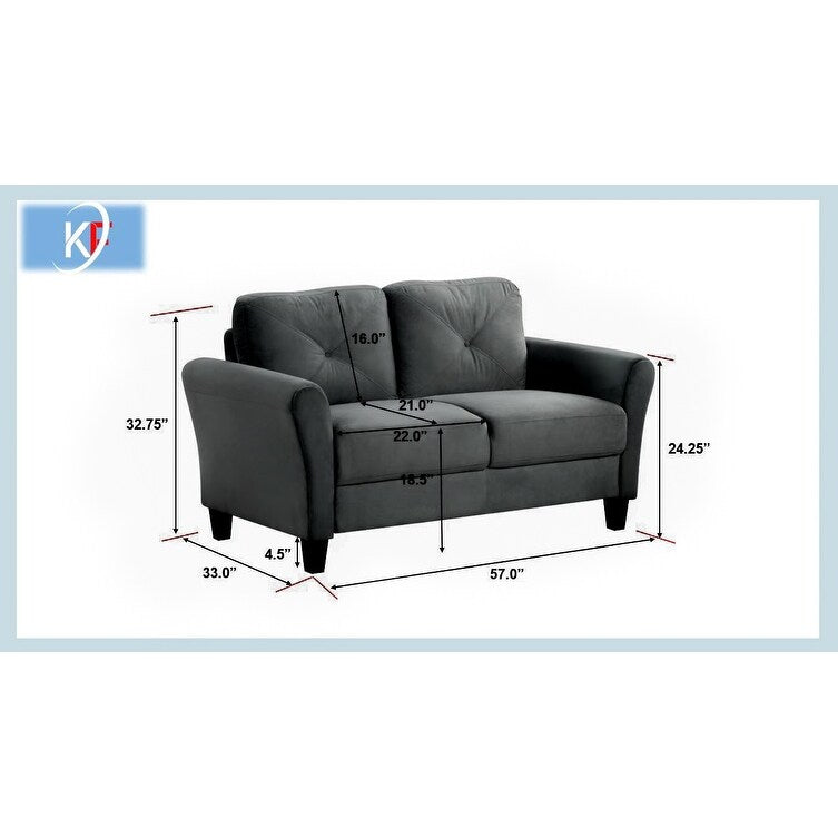 Divano componibile a 2 posti in velluto con cuscini staccabili