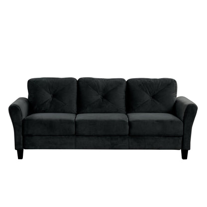 Divano componibile a 3 posti in velluto con cuscini in memory foam