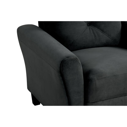 Divano componibile a 3 posti in velluto con cuscini in memory foam