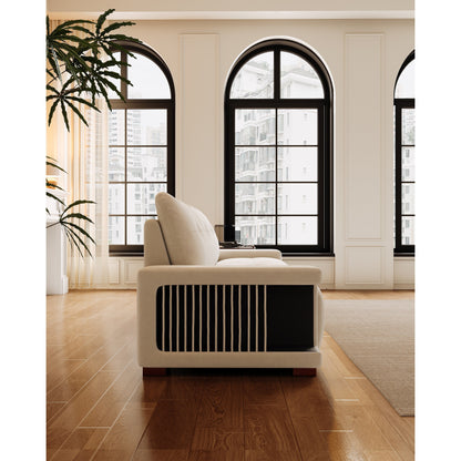 Divano a 3 posti in velluto con tessuto antigraffio per gatti