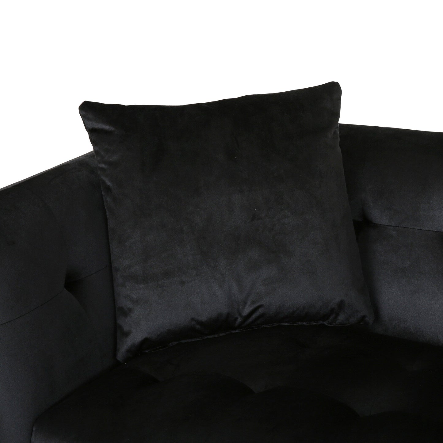 Divano a 3 posti in velluto con cuscini e struttura robusta