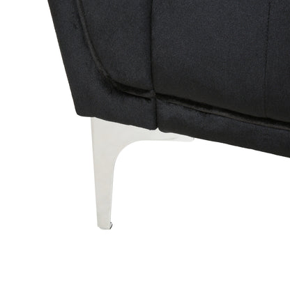 Divano a 3 posti in velluto con cuscini e struttura robusta