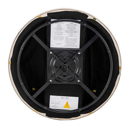 Poltrona girevole a 360° in velluto con cuscino di seduta, poltrona imbottita a botte con base in acciaio inossidabile, sedia da soggiorno