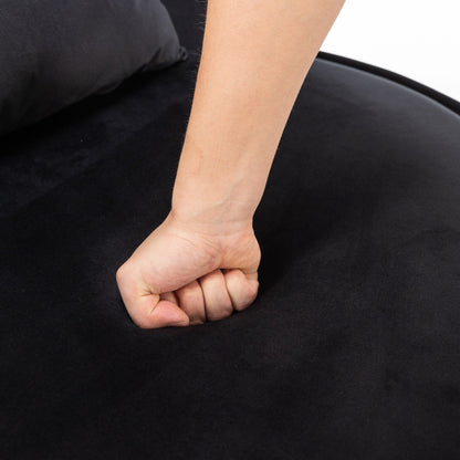 Poltrona girevole a 360° in velluto con cuscino di seduta, poltrona imbottita a botte con base in acciaio inossidabile, sedia da soggiorno