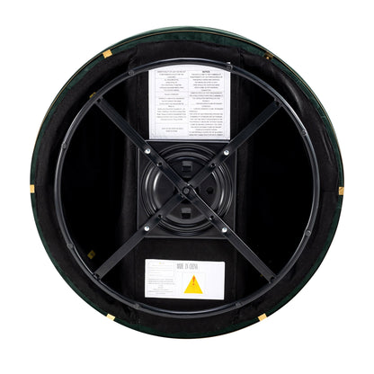 Poltrona girevole a 360° in velluto con cuscino di seduta, poltrona imbottita a botte con base in acciaio inossidabile, sedia da soggiorno