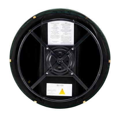 Poltrona girevole a 360° in velluto con cuscino di seduta, poltrona imbottita a botte con base in acciaio inossidabile, sedia da soggiorno