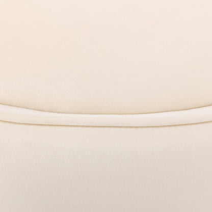 Poltrona girevole a 360° in velluto con cuscino di seduta, poltrona imbottita a botte con base in acciaio inossidabile, sedia da soggiorno