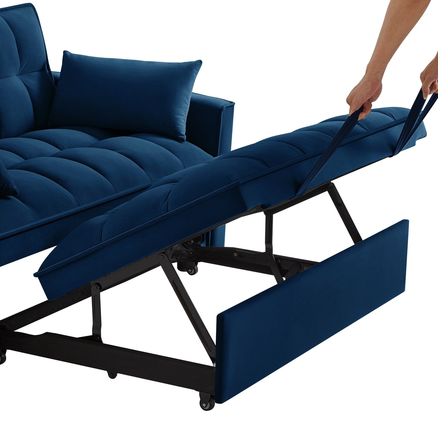 Divano letto estraibile 4 in 1 in velluto