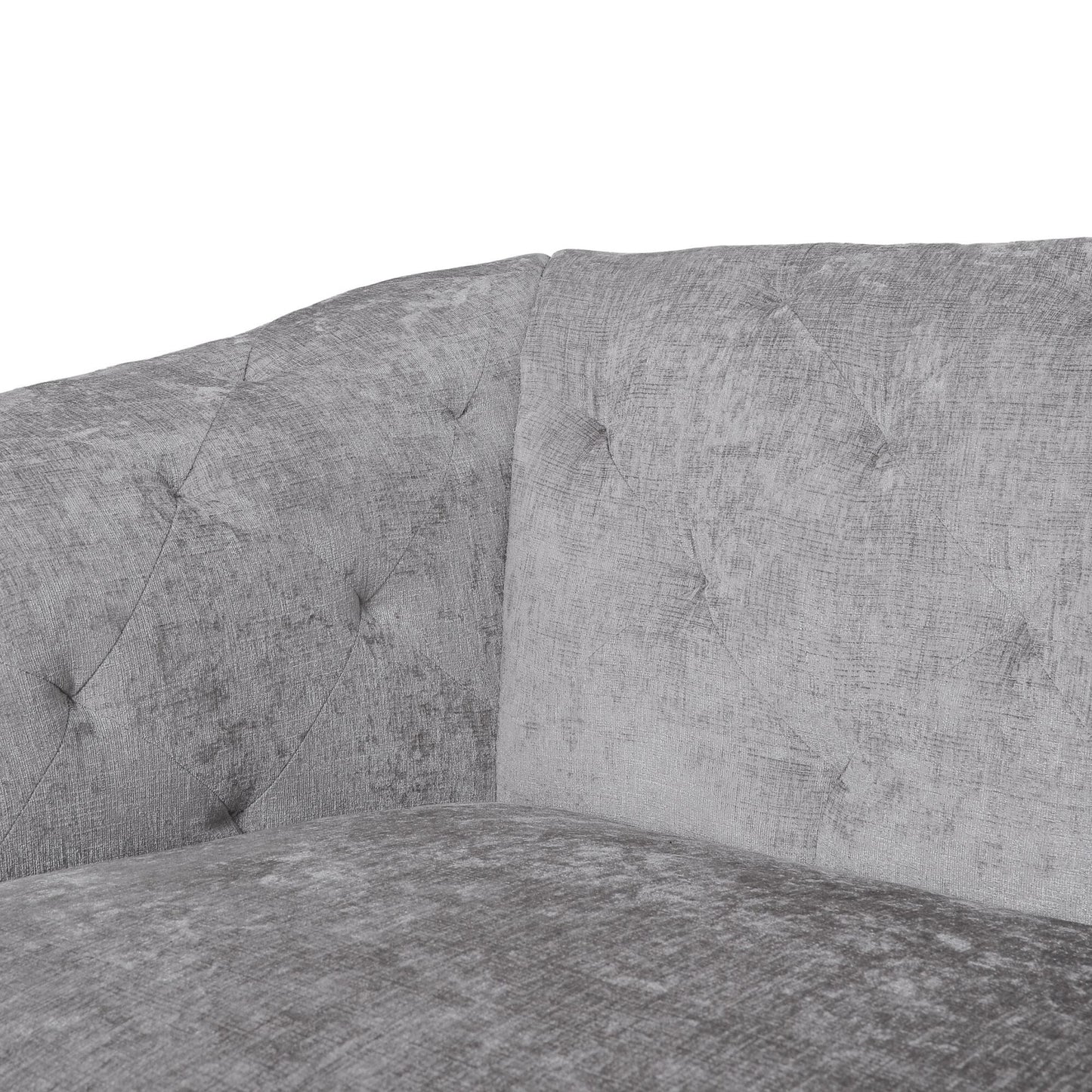 Divano a due posti in velluto con braccioli svasati e seduta profonda