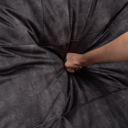 Poltrona reclinabile oversize in velluto con girevole, dondolo e porta telefono