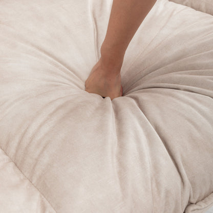 Poltrona reclinabile oversize in velluto con girevole, dondolo e porta telefono