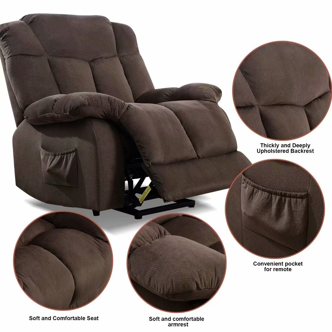 Poltrona reclinabile elettrica per anziani con design imbottito e resistente