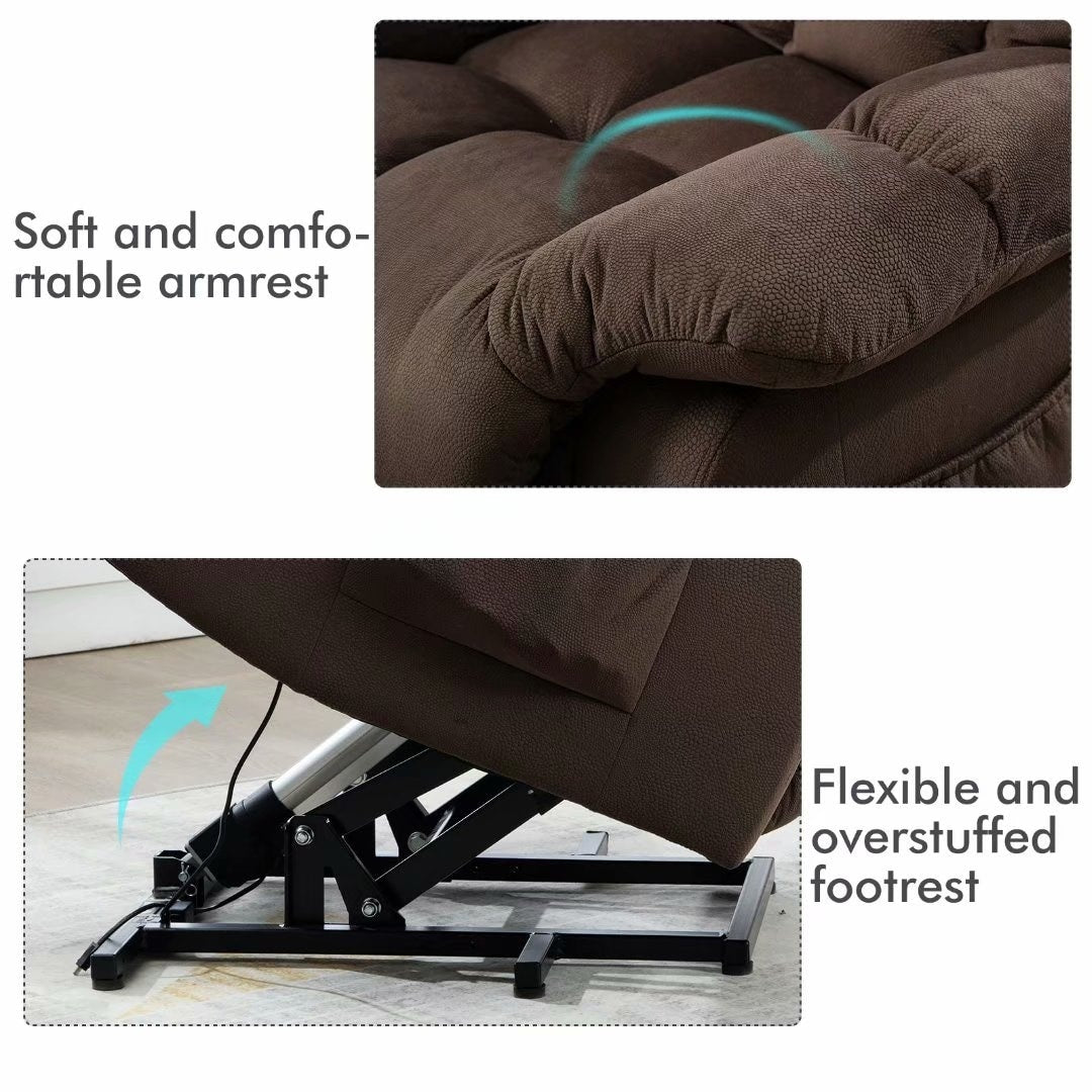 Poltrona reclinabile elettrica per anziani con design imbottito e resistente