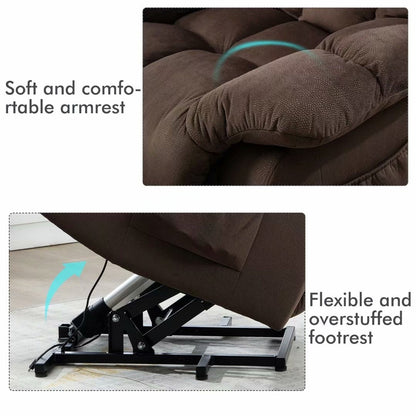 Poltrona reclinabile elettrica per anziani con design imbottito e resistente