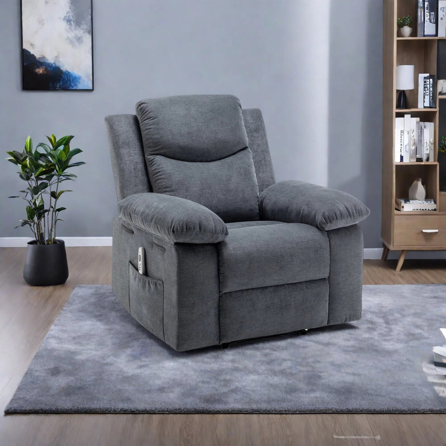 Poltrona reclinabile Velvet Power con sistema di massaggio e riscaldamento