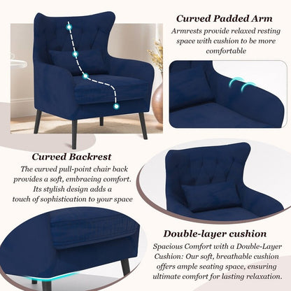 Divano a due posti con due poltrone e cuscino spesso in velluto e gambe in metallo