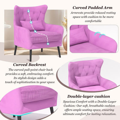 Divano a due posti con due poltrone e cuscino spesso in velluto e gambe in metallo