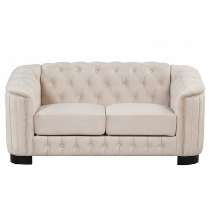 Divano a due posti rivestito in velluto