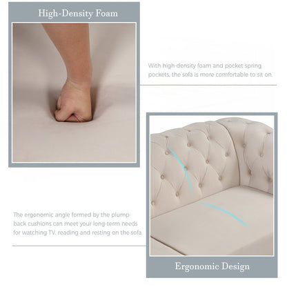 Divano a due posti rivestito in velluto