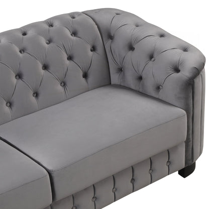 Divano a due posti rivestito in velluto