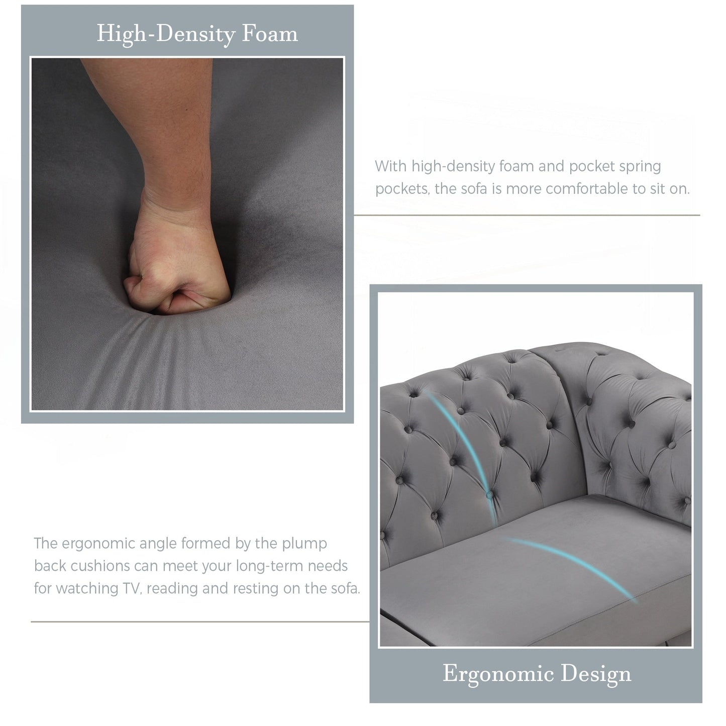 Divano a due posti rivestito in velluto