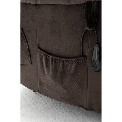 Poltrona reclinabile elettrica Velvet Wide con riscaldamento, massaggio e motore silenzioso