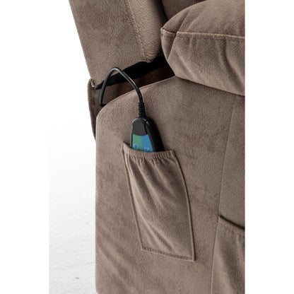 Poltrona reclinabile elettrica Velvet Wide con riscaldamento, massaggio e motore OKIN silenzioso