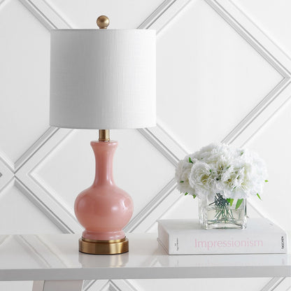 Lampada da tavolo a LED in vetro/metallo Vermont 22, bianca (set da 2) di JONATHAN Y