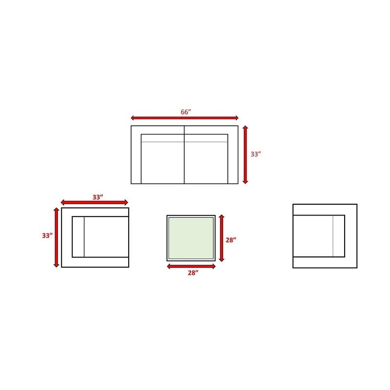 Set di divani da esterno di qualità resort LSI Verona Wicker da 5 pezzi