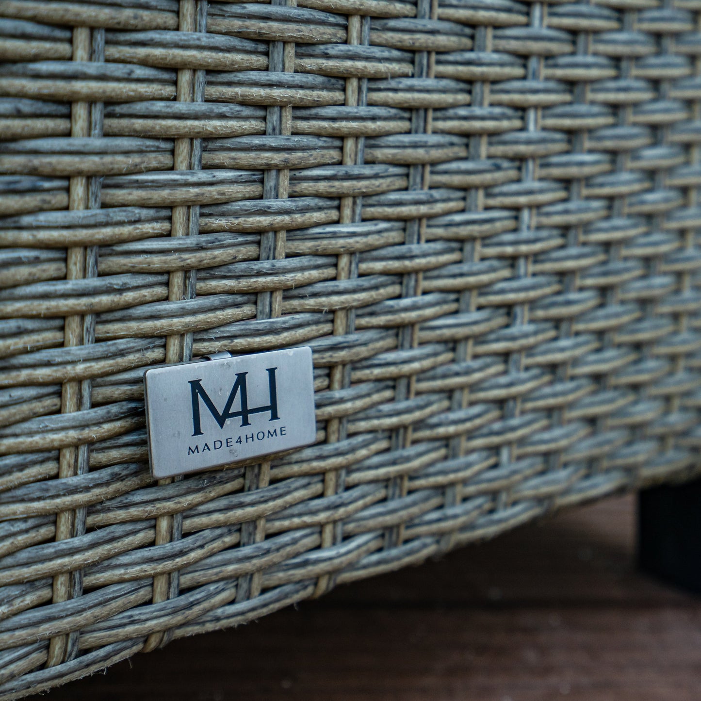 M4H Versailles - Set da conversazione per esterni in vimini, 4 pezzi