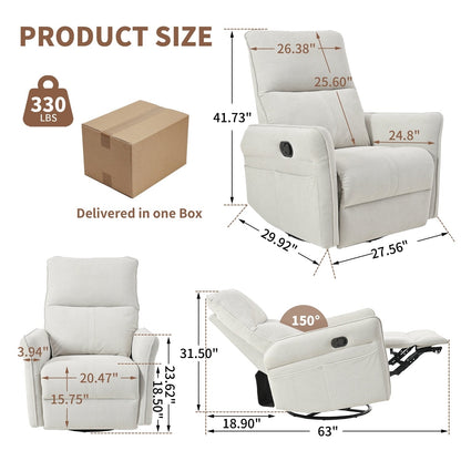 Poltrona reclinabile girevole versatile per vari ambienti