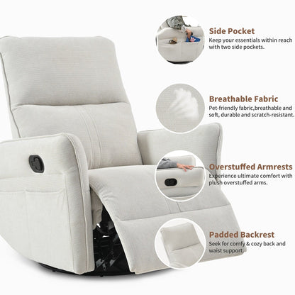 Poltrona reclinabile girevole versatile per vari ambienti