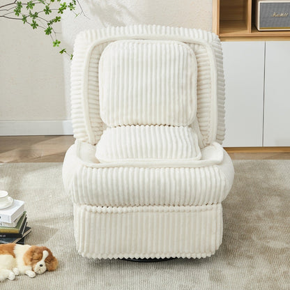 Divano reclinabile versatile in velluto a coste per relax e comfort