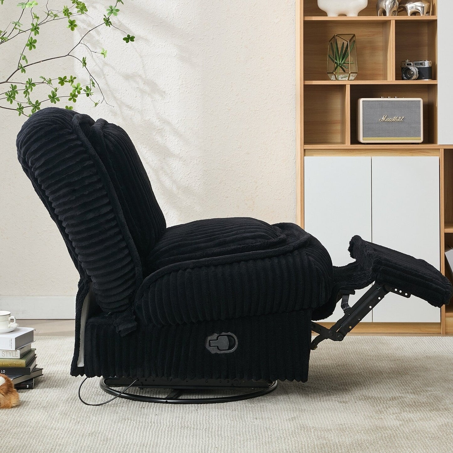 Divano reclinabile versatile in velluto a coste per relax e comfort