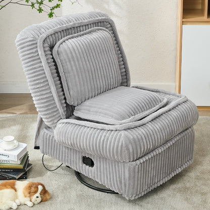 Divano reclinabile versatile in velluto a coste per relax e comfort