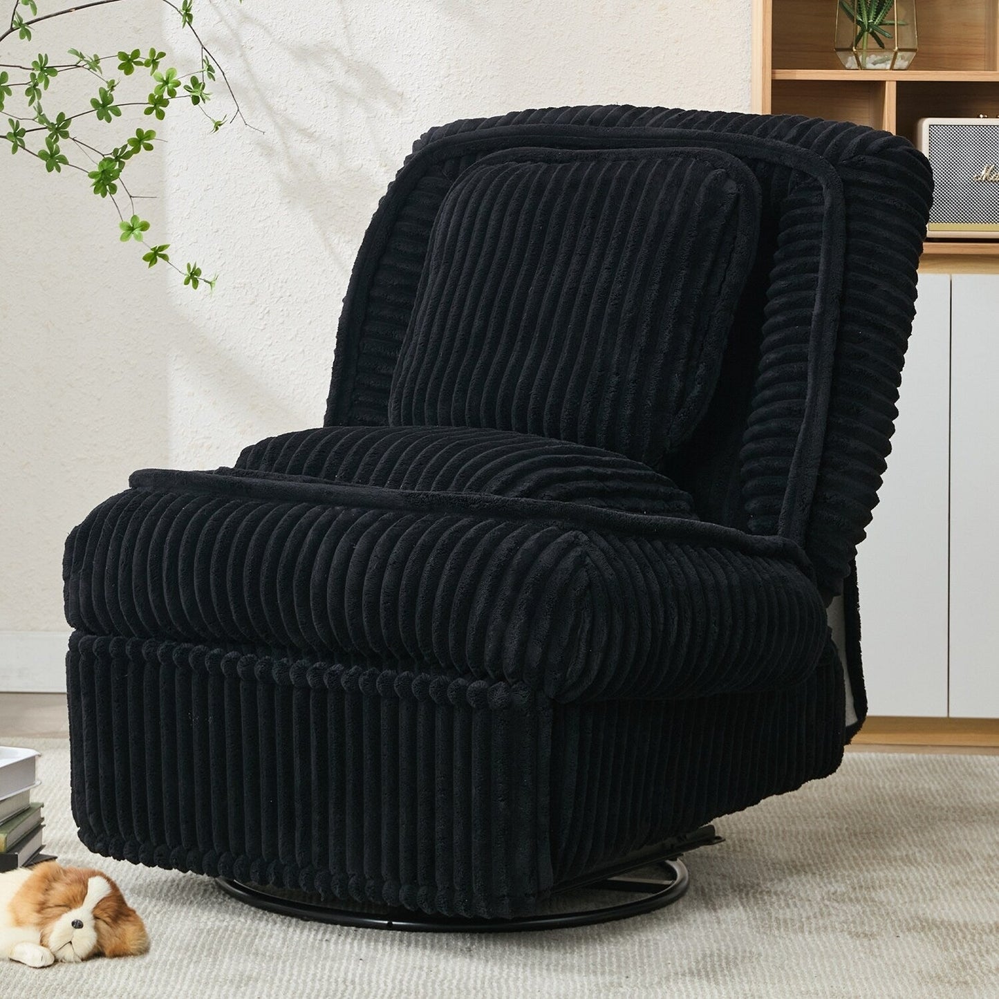 Divano reclinabile versatile in velluto a coste per relax e comfort