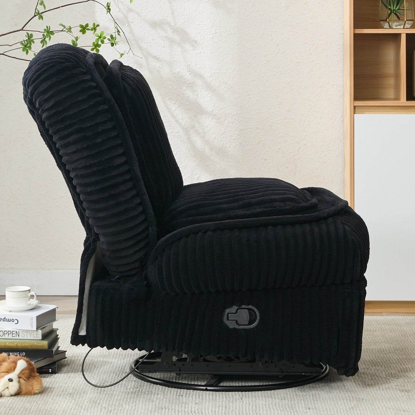 Divano reclinabile versatile in velluto a coste per relax e comfort