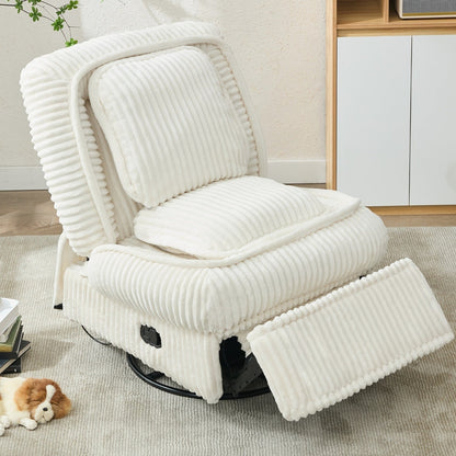 Divano reclinabile versatile in velluto a coste per relax e comfort