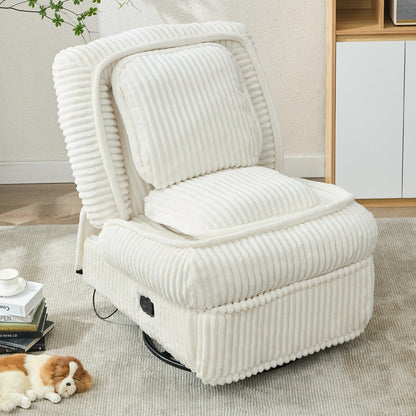 Divano reclinabile versatile in velluto a coste per relax e comfort